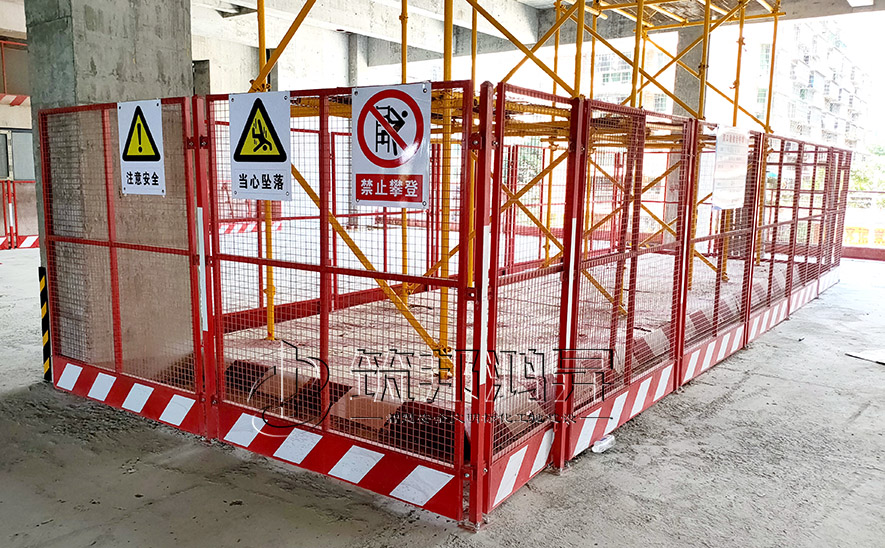 建筑工地塔吊護欄，塔吊基礎護欄